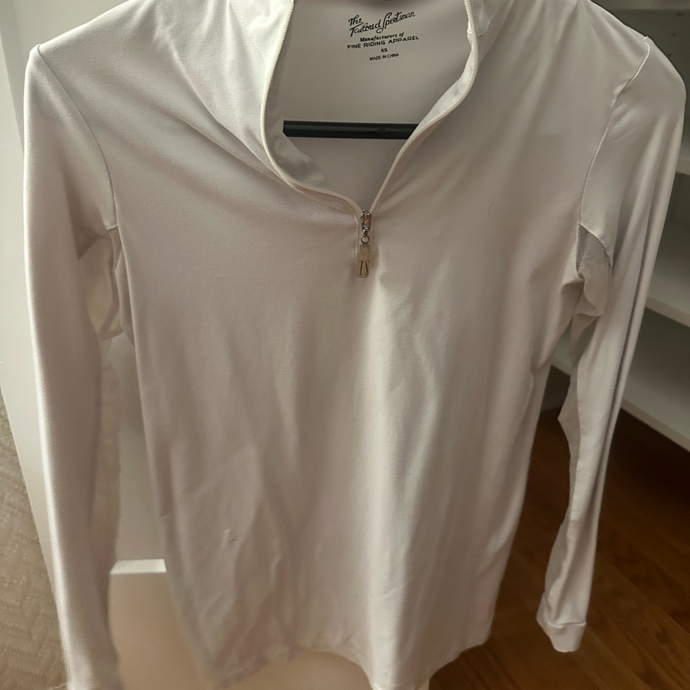 Tailored Sportsman White Long Sleeve Top